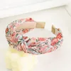 Fashion Women Headband Crumpled Cloth Flower Hairband Center Knot Casual Headwear Girls Hair Accessories