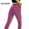 Salspor Push Up Kvinnor Leggings med fickor Träning Sexiga Femme Fitness Leggins Mujer High Waist Anti Cellulite ActiveWear 211019