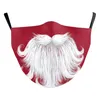 Nova máscara de algodão adulto no dia de Natal Funny Santa Beard Masks pode ser lavado repetidamente
