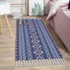 Tapis tissés avec pompons en coton, Style bohème rétro, tapis de prière, décoration de salon et de chambre à coucher, de chevet, 220301