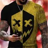 Mens Fashion T Shirts with Smile Face Mask Boys Classic Tees Punk Hiphop Summer T-shirts for Wholesale