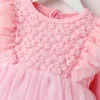 Girl's Dresses Autumn And Winter Kids Clothing Baby Girl Dress With Hat Infant Long-sleeve Flowers Born Princess Clothes