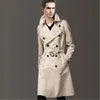 Spring automne mâle simplicité Trench Vêtements masculins décontractés à la mode avec manteau de ceinture Double poitain manteaux de design