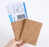 5 sztuk posiadaczy kart Cute Cork Leather Travel Otwórz krótką okładkę paszportu