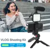 Jumpflash Tripod Holder Vlogging Kits Live Selfie LED Fill Light Integration With Remote Control Microphone For YouTube TikTok Tripods