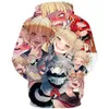 Min hjälte akademin hoodie söt anime cosplay kostym sweatshirts himiko toga jk mode hip hop jackor män kvinnor college kläder y0816