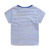 Saut Mètres D'été Arrivée Stripe Garçons T-shirts Tops Mode Applique Dinosaures Broderie Bébé Coton T-shirts Enfant 210529