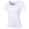 Yoga kıyafeti tişörtleri tayt çalışan kadınlar spor kısa kollu bluz hızlı kurutma tees koşu üstleri fitness formaları kadın kamisole