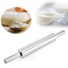 Mattarello in acciaio inossidabile Torta da cucina Farina Rollings Pins Durevole Rullo per pasta antiaderente Strumenti per la cottura Pasta Marker Tool BH4555 TQQ