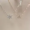 Earrings & Necklace Lanyika Fashion Jewelry Romantic Snowflake Circle Zircon Micro Inlay With For Everyday Wedding Gift