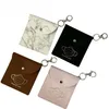 Mask Storage Bag Keychains Portable Dammtäker Skyddande Ansiktsmask Kall Keyring Holder Charms Fashion PU Läder Bil Nyckel Ringar Tillbehör