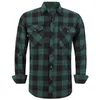 2022 Men's Plaid flanellskjorta Spring Autumn Man Regular Fit Casual långärmad skjortor för (USA Size S M L XL 2XL) 220222