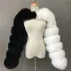 Moda Zima Wysokiej Jakości Faux Fur Coat Kobiety Patchwork Z Długim Rękawem Ciepłe Mink Krótkie kurtki Furry Femme Top 211220