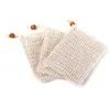 500pcs 9.5*14.5cm Cotton Linen Soap Bag Saver Mesh Scrubbers Beam Mouth Type Environmental Protection Handmade Pouch Foaming Net Bathing Bath