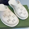 Brand Men Women Hollow G Sandals Designer Slippers Men's Slip On Sandal Jelly Colors High Heel Summer Rubber Lug Sole Mula