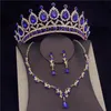 Boucles Collier Collier Qualine Rimestone Bijoux de mariée Bijoux pour femmes Tiaras Prones Couronnes d'oreille Mariage de mariage Couronne de mariée