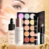 34PCS 메이크업 세트 Foundation Eyeshadow 팔레트 아이 라이너 립스틱 립글로스 파우더 퍼프 키트 KIT014