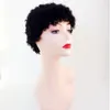 Pixie Cut African American Pełna maszyna Laveshort Peruka Nieprzetworzone Ludzkie Włosy Koronki Przodu Peruki Brazylijskie Peruki Afro Brazylijskie Peruki Czarne Kobiety z Babyhair