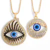 Czeski Vintage turecki Evil Blue Eye wisiorek naszyjniki moda łańcuszek do obojczyka komunikat długi naszyjnik kobiety biżuteria Femme Collares