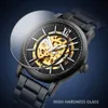 SKMEI Zegarki mechaniczne Watch dla mężczyzn Moda Hollow Dial Mens Wodoodporna Godzina Zegarowa Horloges Mannen 9242 Q0524