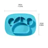 Bébé ventouse bol divisé assiette à dîner nourrissons apprentissage plat d'alimentation Non toxique sans BPA Silicone vaisselle G1210