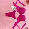 NXY Sexy Zestaw Koronki Thong Secret Rhinestone Bikini Bielizna Rajtka Zestaw 2 Sztuka Litery Kobiet Bielizna Push Up Regulowany Seksowny Biustonosz 1127