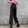 Streetwear Pink Sweet Love Impression Jeans Femme Printemps Taille haute Tube droit Denim Pantalon Femme 5B555 210427