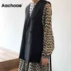 AACHOAE CHIC AUTOMNE BLAZER GESTER FEMMES SOLID V COU BUREAU DE BUREAU AVEC COUVERTURE CASIEN DOUBLE COUVERNES DOUBREINES VESTES NOUVEAU 210413