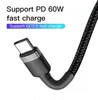 3A Quick Charger Baseboa Beasted Tipo C Para Cabos USBC para Samsung Galaxy S9 Nota 9 Suporte PD 60W QC3.0 Cabo SamrtPhone