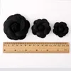 30pcs bricolage feutre fleurs accessoire accessoires de cheveux de mode fleur broche chapeaux camélia cheveux arcs 210706