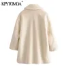 Vrouwen Mode Dikke warme faux bont losse teddy jas lange mouwen zakken vrouwelijke bovenkleding chic overjas 210420