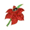 Festivo Festa Suprimentos Liga Red Rhinestone Broche Pins Retro Poppy Flor Broche Chapeamento de Ouro Reino Unido Remembrance Presentes de Domingo Pulpin