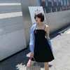 韓国の青いブラウスやトップスの女性の夏の緩いカーディガン長袖シャツの女性のオフィスレディースストリートウェアBF Ins Blusas 210515