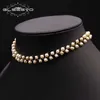 Glseevo Naturlig Färskvatten Pearl Choker Halsband För Kvinnor Bröllop Förlovning Handgjorda Fina Smycken Kollar GN0171