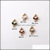 Metalli Perline sfuse Gioielli Zircone Ciondolo di perle Pendenti con connettore a doppio foro per realizzare collane fai-da-te Orecchini Bracciali Aessories Wish Gi