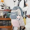 Backpack Cute Girly Young Men And Women Shoulder Bag Waterproof Large Capacity Multi-Pocket