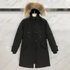 Ms.style Canada Hiver TOP Femmes Homme Jassen Chaquetas Parka Survêtement Grand Vrai Fourrure De Loup À Capuche Fourrure Manteau Doudoune Manteau H