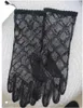 Белые, черные, длинные, короткие, тюлевые перчатки, дизайнерские женские с буквенным принтом, вышитые кружевные варежки для вождения для женщин Ins Fashion Thin217a