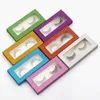 Lege vierkante oog lash verpakkingsdoos voor 1 paar multicolor frosted case make -up mink haar wimpers kisten