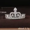 Rose gold Crystal Crown ring dimmond engagement wedding rings band for women fashion jewelry will and sandy