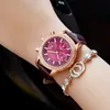 Relogio Feminino Women Watches Lige Luxury Brand Girl Quartz Watch Casual Läder Ladies Klänning Klockor Kvinnor Klocka Montre Femme 210527