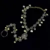 Tenis Çoklu Çan Çiçek Bağlantısı İç içe Bağlanma Parmak Yüzük El Kartalları Bilezik Vintage Antik gümüş Altın Renk Bilezikleri