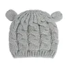 M336 ny höst vinter nyfödd spädbarn baby hatt söta öron stickade lock varma beanie barn hattar