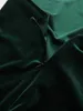 Элегантные Женщины Зеленые Бархет Холтер Платье Мода Дамы Тонкие щелиные Платья Сексуальные Женские Шикарные Бедные Vestidos 210430