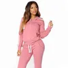 Kvinnor Elegant Mode Två Pieces Satser Kvinnor Stilfull Plus Storlek CodePant Robe Femme Hiver Zippers Sweatshirt Set 210930