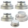 304 Stainless Steel Jar Lid Silicone Sealing Plug 70mm Caliber Shaker Lids Rust Proof Drinkware Cover RRD6904