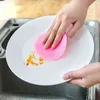 Silicone Dish Bowl Cleaning Brushes Multifunction 5 colors Scouring Pad Pot Pan Wash Brushes Cleaner Kitchen Dish Washing Tool DBC Yy_theone