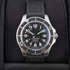 Wristwatches High Quality Superocean Man Ceramic Bezel Black BLue Rubber Stainless Steel Automatic Mechanical Movement Watch267V