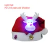 2021 adult kid Child LED Christmas Lighting Hat Santa Claus Reindeer Snowman Xmas Gifts Cap Night Lamp Lighting Decoration