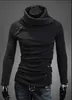 ZOGAA Märke Mens Pullovers Solid Färg Tunna Ulltröja Turtleneck Plus Storlek Mäns Fashion Thermal Långärmad 210918